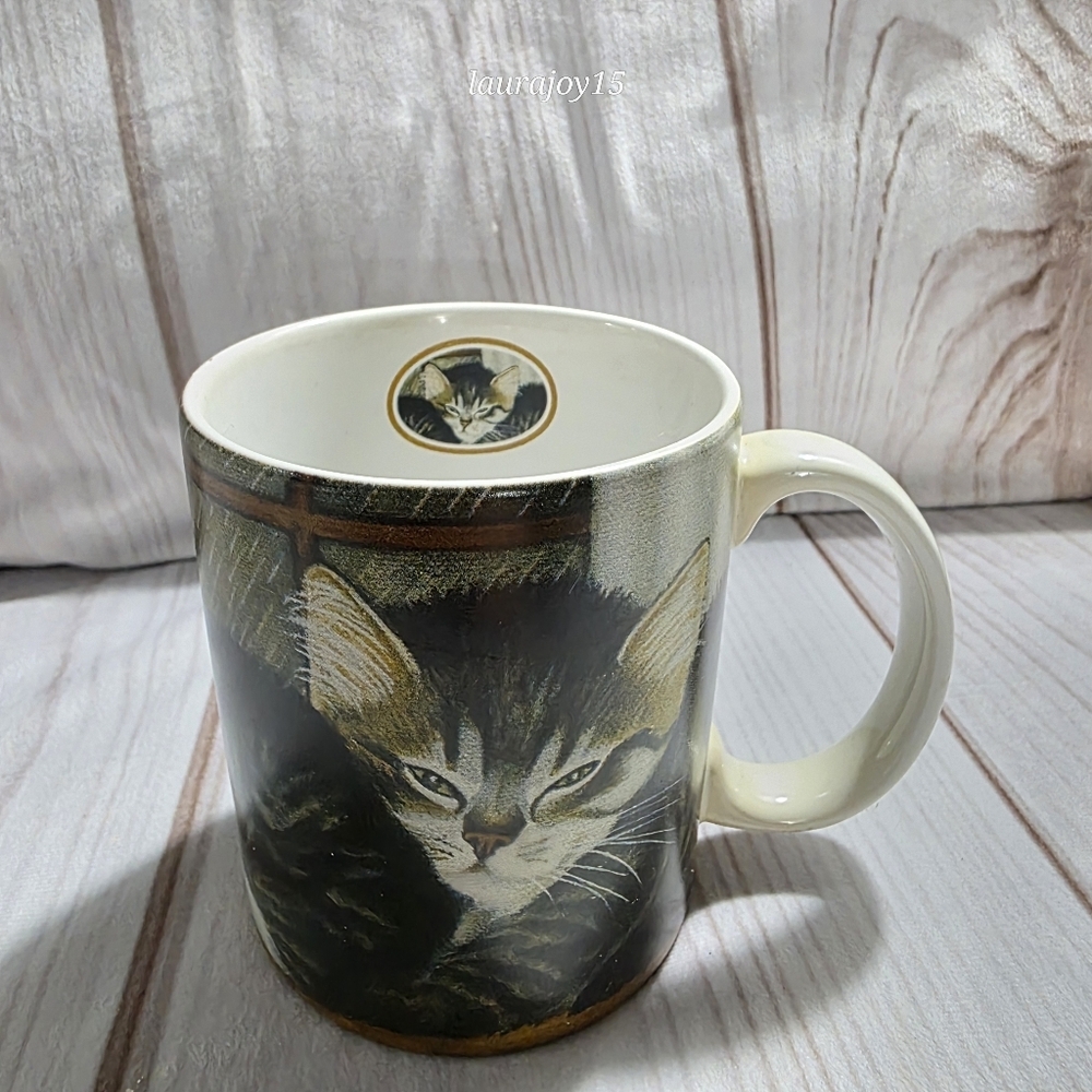 Lang Tabby Cat Coffee Mug Cup Morton Norris Natasha Williams Lowell Herrero